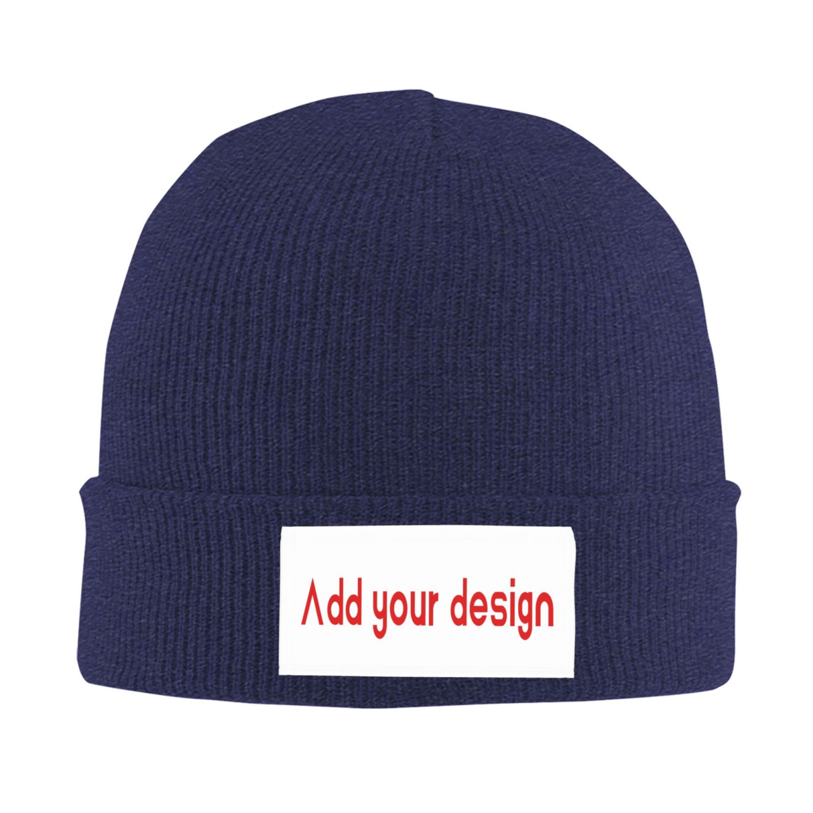 Beanie Cuffed Knit - หมวกบีนนี่สั่งทำพิเศษ หมวกไหมพรมฤดูหนาวแบบสั่งทำ ปักโลโก้ หมวกไหมพรมทรงสกัลล์แคปแบบมีขอบพับ อบอุ่น ใส่ได้ทั้งชายและหญิง