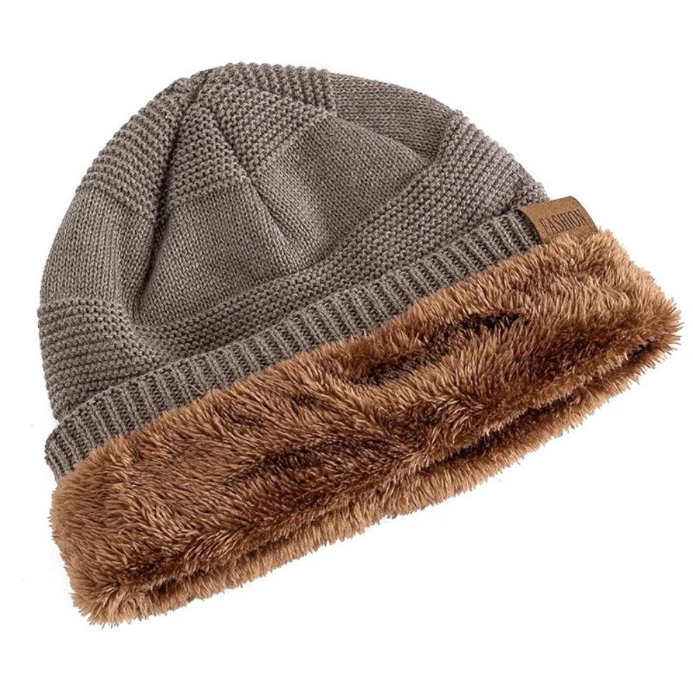 หมวกบีนนี่กันหนาวบุขนเฟอร์ สไต - Beanie Cuffed Knit บทวิจารณ์และราคา