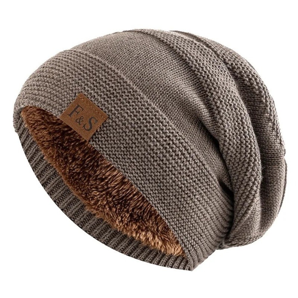 หมวกบีนนี่กันหนาวบุขนเฟอร์ สไต - Beanie Cuffed Knit บทวิจารณ์และราคา
