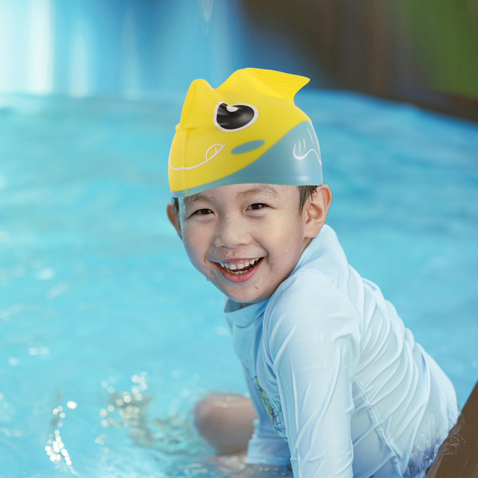 หมวกว่ายน้ำซิลิโคนสำหรับเด็ก ล - Swim Hat Silicone บทวิจารณ์และราคา
