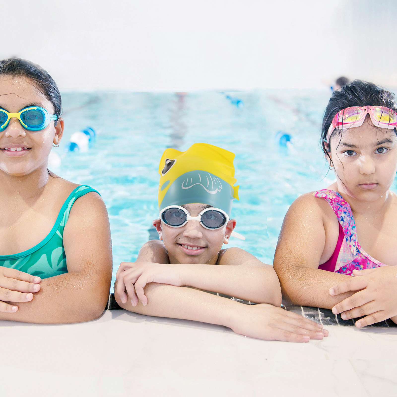 หมวกว่ายน้ำซิลิโคนสำหรับเด็ก ล - Swim Hat Silicone บทวิจารณ์และราคา